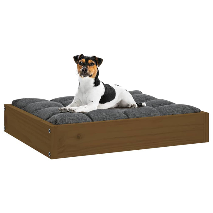 Dog Bed Honey Brown 51.5x44x9 cm Solid Wood Pine.