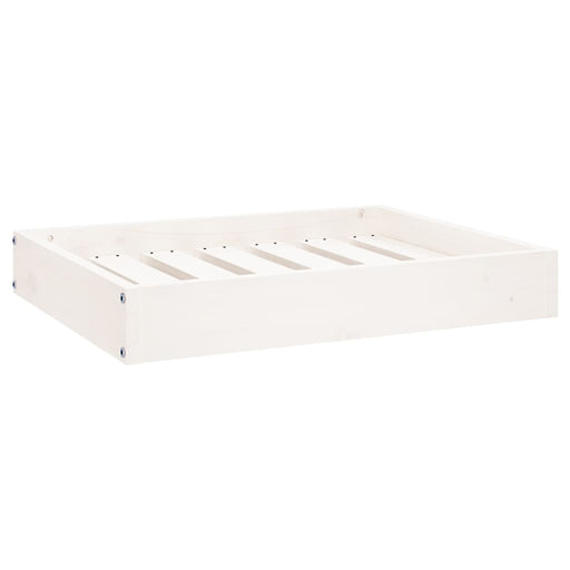 Dog Bed White 61.5x49x9 cm Solid Wood Pine.