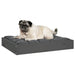 Dog Bed Grey 61.5x49x9 cm Solid Wood Pine.