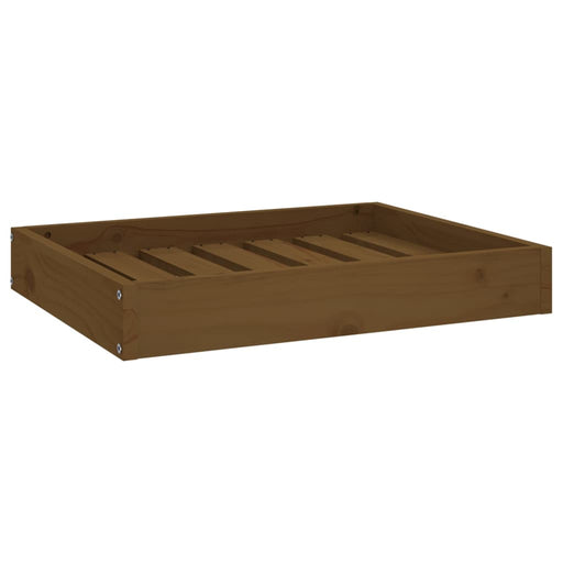 Dog Bed Honey Brown 61.5x49x9 cm Solid Wood Pine.