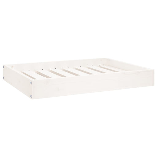 Dog Bed White 71.5x54x9 cm Solid Wood Pine.