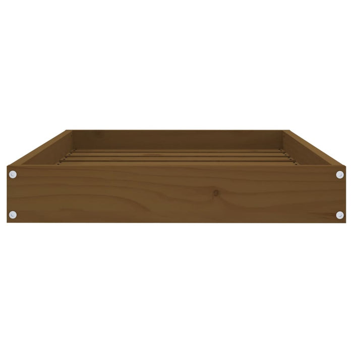Dog Bed Honey Brown 71.5x54x9 cm Solid Wood Pine.