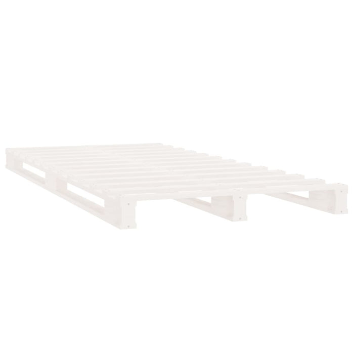 Bed Frame White 100x200 cm Solid Wood Pine.