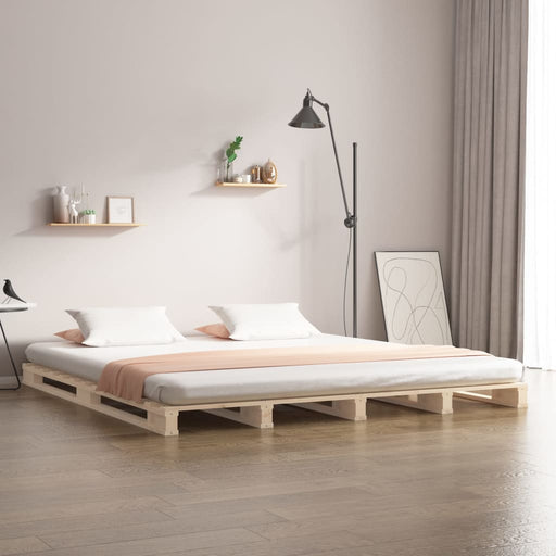 Bed Frame 150x200 cm Solid Wood Pine 5FT King Size.