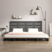 Bed Frame Grey 160x200 cm Solid Wood Pine.