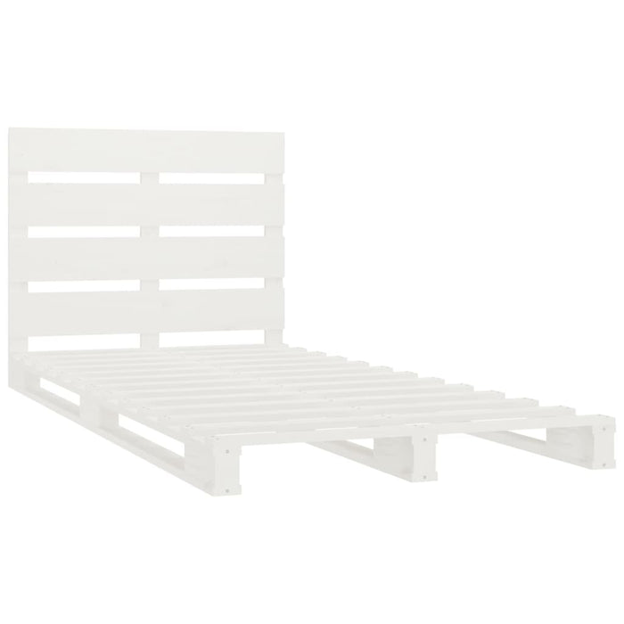 Bed Frame White 75x190 cm Solid Wood Pine 2FT6 Small Single.