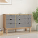 Drawer Cabinet Brown and Grey 113.5x39.5x73 cm Solid Wood Pine.