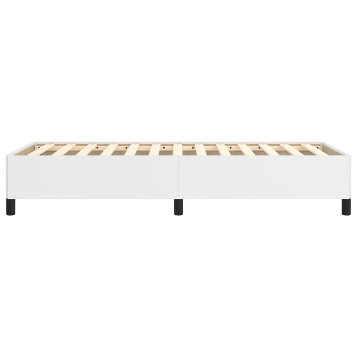 Bed Frame White 90x190 cm 3FT Single Faux Leather.