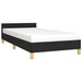 Bed Frame with Headboard Black 90x190cm 3FT Single Fabric.