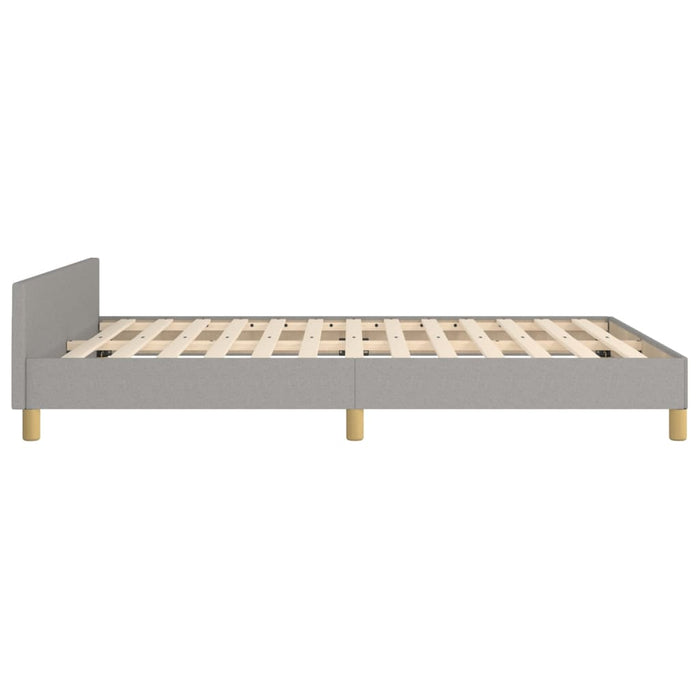 Bed Frame with Headboard Light Grey 135x190cm 4FT6 Double Fabric.