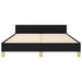 Bed Frame with Headboard Black 135x190cm 4FT6 Double Fabric.