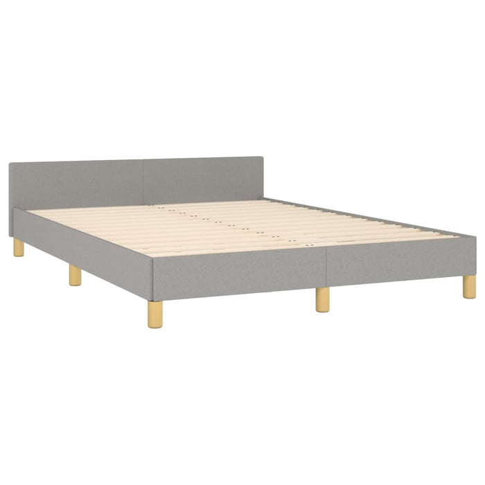 Bed Frame with Headboard Light Grey 180x200cm 6FT Super King Fabric.