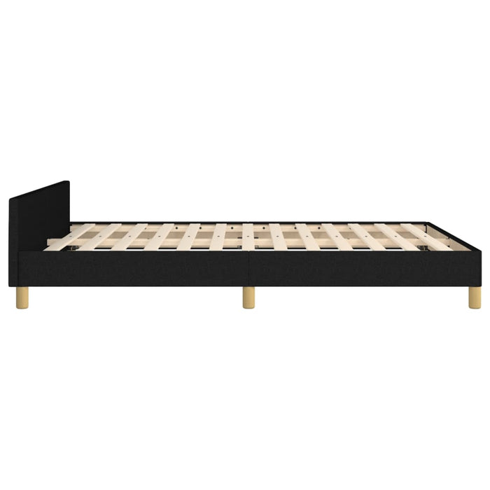 Bed Frame with Headboard Black 180x200cm 6FT Super King Fabric.