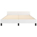 Bed Frame with Headboard White 135x190cm 4FT6 Double Faux Leather.