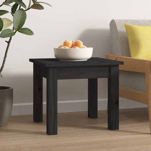 Coffee Table Black 35x35x30 cm Solid Wood Pine.