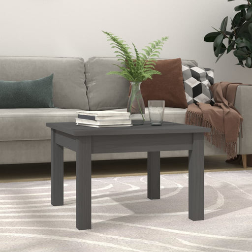 Coffee Table Grey 45x45x30 cm Solid Wood Pine.