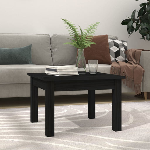 Coffee Table Black 45x45x30 cm Solid Wood Pine.