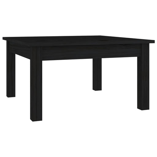 Coffee Table Black 55x55x30 cm Solid Wood Pine.