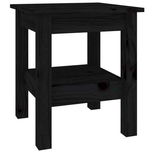 Coffee Table Black 35x35x40 cm Solid Wood Pine.