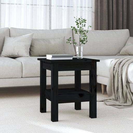 Coffee Table Black 35x35x40 cm Solid Wood Pine.
