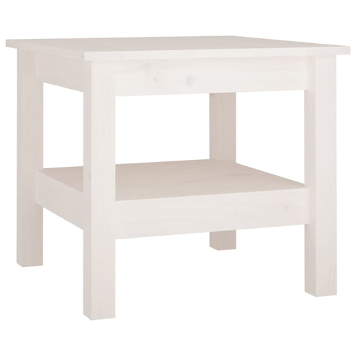 Coffee Table White 45x45x40 cm Solid Wood Pine.