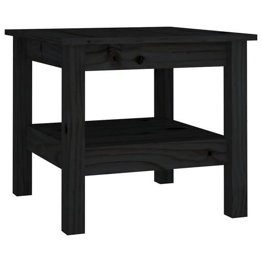 Coffee Table Black 45x45x40 cm Solid Wood Pine.