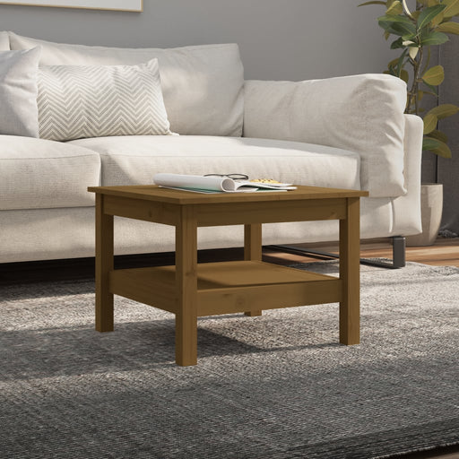 Coffee Table Honey Brown 55x55x40 cm Solid Wood Pine.