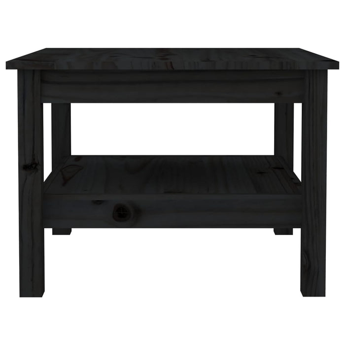Coffee Table Black 55x55x40 cm Solid Wood Pine.