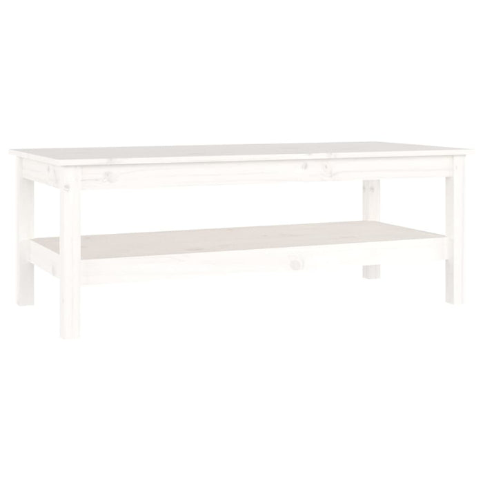 Coffee Table White 110x50x40 cm Solid Wood Pine.