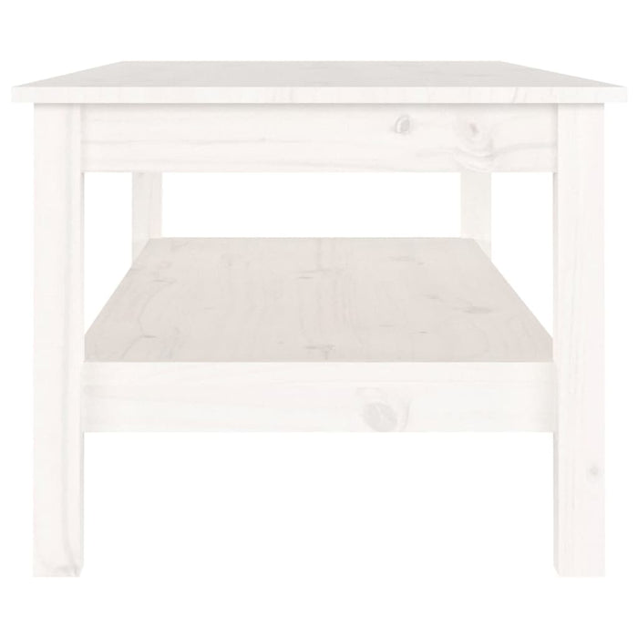 Coffee Table White 110x50x40 cm Solid Wood Pine.