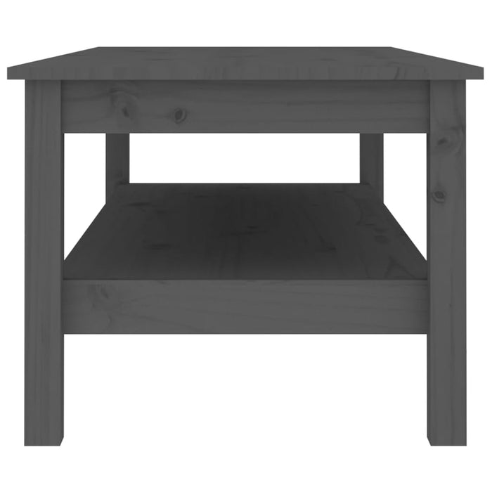 Coffee Table Grey 110x50x40 cm Solid Wood Pine.
