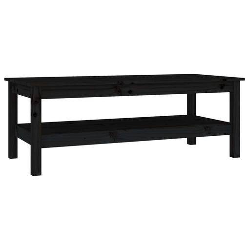 Coffee Table Black 110x50x40 cm Solid Wood Pine.