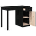 Desk Black 100x50x75 cm Solid Wood Pine.