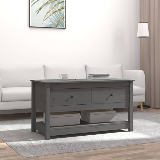 Coffee Table Grey 102x49x55 cm Solid Wood Pine.