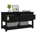 Coffee Table Black 102x49x55 cm Solid Wood Pine.