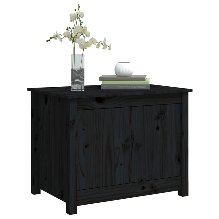 Coffee Table Black 71x49x55 cm Solid Wood Pine.