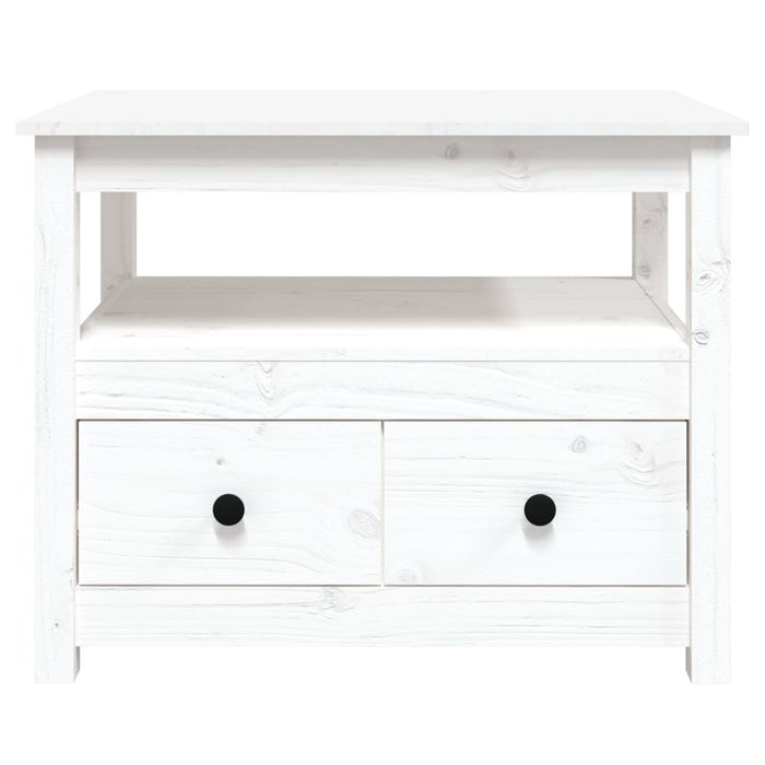 Coffee Table White 71x49x55 cm Solid Wood Pine.