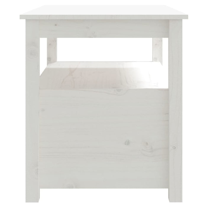 Coffee Table White 71x49x55 cm Solid Wood Pine.