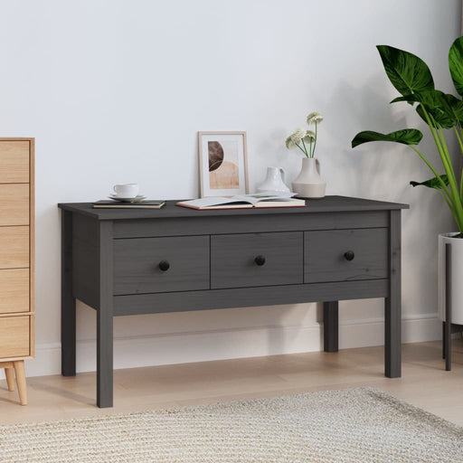 Coffee Table Grey 102x49x55 cm Solid Wood Pine.