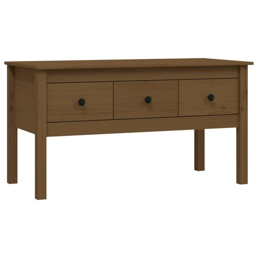 Coffee Table Honey Brown 102x49x55 cm Solid Wood Pine.