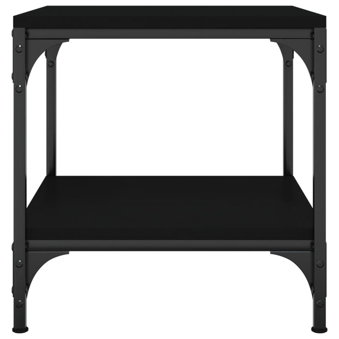 Side Table Black Engineered Wood 40 cm