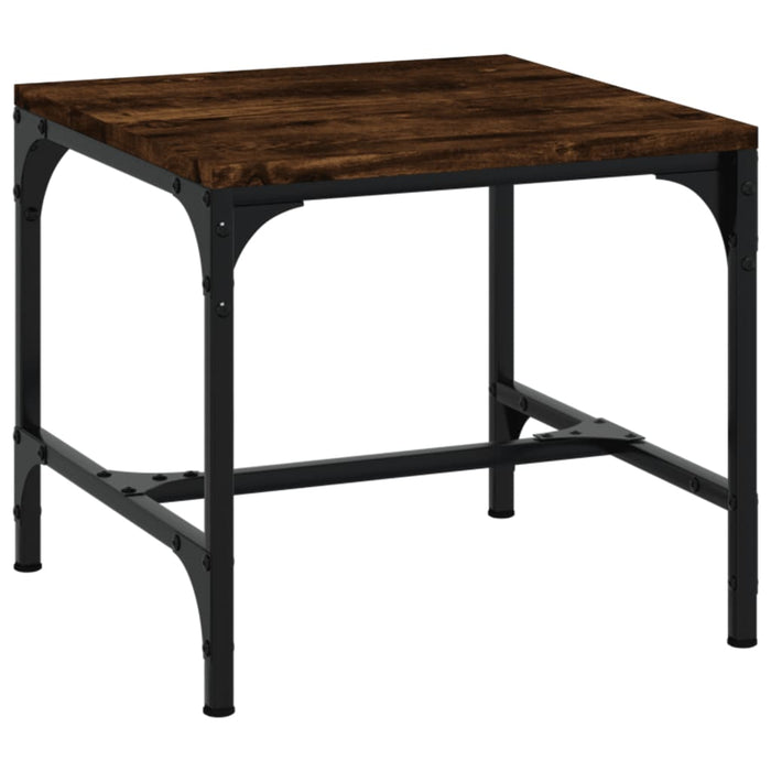 Side Table Smoked Oak 40x40x35 cm Engineered Wood.