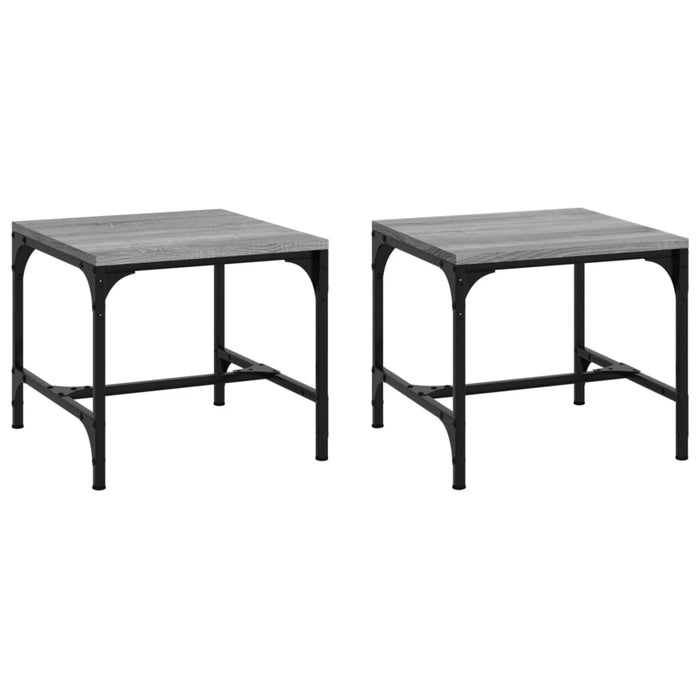 Side Tables 2 pcs Grey Sonoma 40x40x35 cm Engineered Wood.