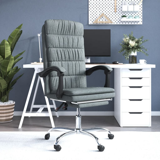 Reclining Office Chair Dark Grey Fabric.