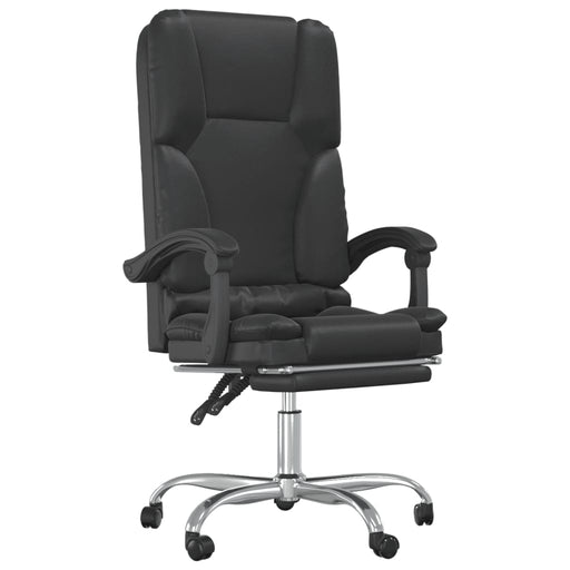 Massage Reclining Office Chair Black Faux Leather.