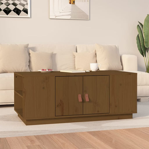Coffee Table Honey Brown 100x50x41 cm Solid Wood Pine.