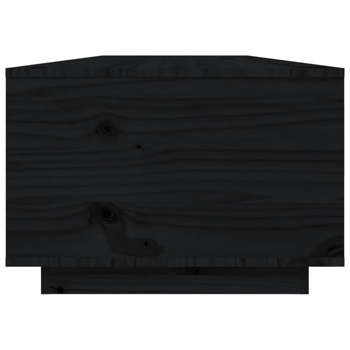 Coffee Table Black 80x50x35.5 cm Solid Wood Pine.