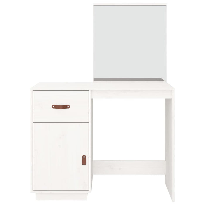 Dressing Table White 95x50x134 cm Solid Wood Pine.