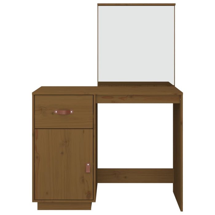 Dressing Table Honey Brown 95x50x134 cm Solid Wood Pine.