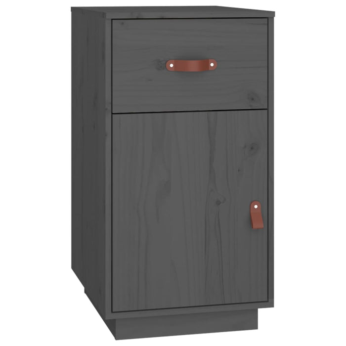 Desk Cabinet Grey 40x50x75 cm Solid Wood Pine.